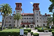 Ponce de Leon Hotel, now part of Flagler College, St. Augustine, Florida, USA U.S. National Landmark This is an image of a place or building that is listed on the National Register of Historic Places in the United States of America. Its reference number is 75002067.