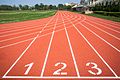 * Nomination An all-weather running track (photo taken at the Dalin Sports Park, Chiayi, Taiwan)I, the copyright holder of this work, hereby publish it under the following license:. By User:Mk2010 --Shizhao 12:04, 21 May 2018 (UTC) * Decline The detail level is not very high and the highlights are very bright. Also there's a lot of noise. --Peulle 14:59, 29 May 2018 (UTC)