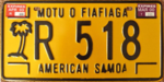 Američka Samoa registarska oznaka 1996 R 518.png