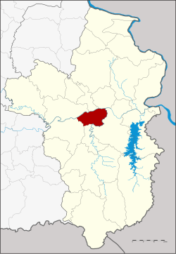 Map of Ubon Ratchathani, Thailand, with Sawang Wirawong