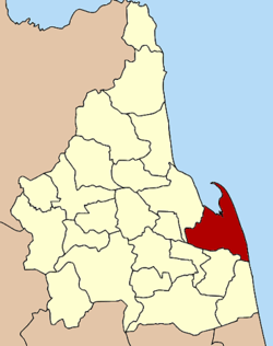 Localização do Distrito de Pak Phanang na província de Nakhon Si Thammarat