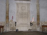 The grave of Anna Bornemisza in the Reformed Church of Farkas street in Cluj-Napoca Apafi Mihaly erdelyi fejedelem sirhelye.jpg