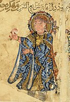 A Jariya prostitute, in the Maqamat al-Hariri (Arabe 3929), also thought to belong to the same Artuqid school of painting.[14][12]