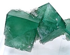 Fluorite showing cubic crystal habit.