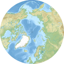 Jan Mayen li ser nexşeya Okyanûsa Arktîk nîşan dide