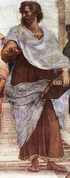 Aristotle: "A certain admixture... of unfamiliar terms is necessary". Aristotle by Raphael.jpg