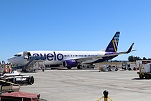 An Avelo Airlines Boeing 737-800 at Sonoma County Airport after its inaugural flight from Burbank on April 28, 2021