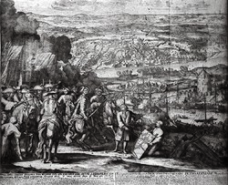 תחריט הולנדי מהמאה ה-17 המראה את קרב אזוב מ-1696