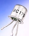 BC179 - Tranzistor bipolar de mică putere fabricat la IPRS Băneasa, România, 1980