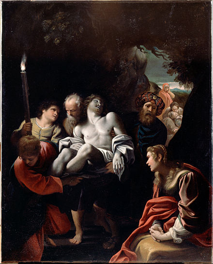 Sisto Badalocchio, Christ Carried to the Tomb, circa 1607, Dulwich Picture Gallery, London Badalocchio, Sisto - Christ Carried to the Tomb - Google Art Project.jpg