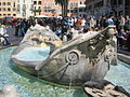 "Fontana della Barcaccia" in Piazza di Spagna