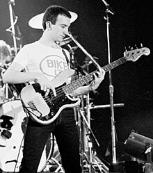 Deacon performing with Queen at the RDS Arena, Dublin in 1979