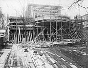 Bau der Wandelhalle (1910); Blick auf Rückseite mit Konzertbühne