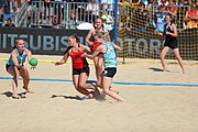 Deutsch: Deutsche Beachhandball-Meisterschaften 2022; Tag 3: 7. August 2022 – Frauen,Finale, Beach Bazis Schleissheim – Minga Turtles Ismaning 2:1 (20:26, 24:20, 8:6) English: German Beach handball Championships; Day 3: 7 August 2022 – Women Final – Beach Bazis Schleissheim Vs Minga Turtles Ismaning 2:1 (20:26, 24:20, 8:6)