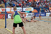 Deutsch: Beachhandball Europameisterschaften 2019 (Beach handball Euro); Tag 6: 7. Juli 2019 – Spiel um Platz Drei, Frauen, Kroatien-Niederlande 0:2 (14:23, 20:22) English: Beach handball Euro; Day 6: 7 July 2019 – Women's Bronze Medal Match – Croatia-Netherlands 0:2 (14:23, 20:22)