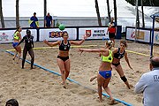 Deutsch: Beachhandball Europameisterschaften 2019 (Beach handball Euro); Tag 3: 4. Juli 2019 – Frauen, Hauptrunde Gruppe II, Ukraine-Italien 2:0 (20:16, 20:16) English: Beach handball Euro; Day 3: 4 July 2019 – Women Main Round Group II – Ukraine-Italy 2:0 (20:16, 20:16)