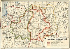 Карта Беларуси 1924 года