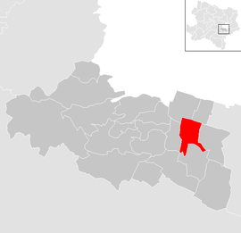 Poloha obce Biedermannsdorf v okrese Mödling (klikacia mapa)