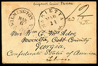 Blockade cover, 1863, carried on CSA cruiser Florida Blockade cover FL.jpg