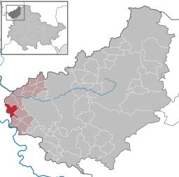 Läget för kommunen Bornhagen i Landkreis Eichsfeld
