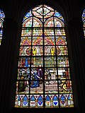 Fenster 4: Der französische König und seine Ritter beten in der Kirche von Bouvines