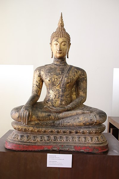File:Bronze Buddha Subduing Mara, Ramkhamhaeng Museum, Sukhothai (32705804427).jpg