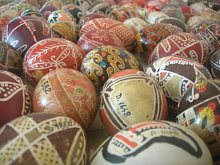 Carefully painted Easter eggs are an important part of Romanian tradition.