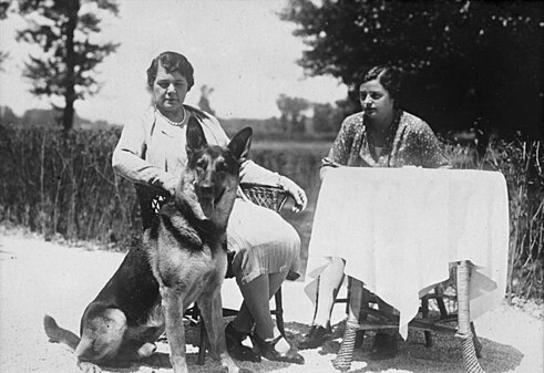 The Duchess and one of her daughters, 1930.