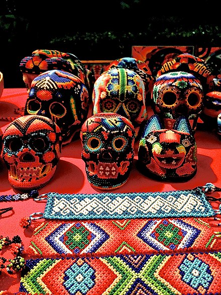 Sugar skulls have become a symbol of Mexican culture—you'll find them in pieces of art and food.