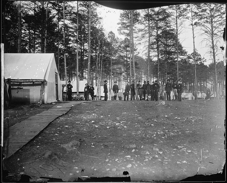 File:Camp scene, headquarters, Army of the Potomac, Brandy Station, winter of 1864. - NARA - 524910.jpg