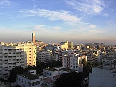 Vue sur Casablanca, plus grande ville et capitale économique du Maroc.