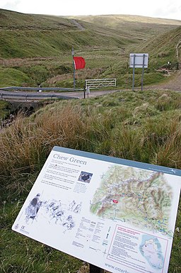 Chew Green, Roman Fort sign, Upper Coquet - geograph.org.uk - 888563