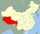 Tibet eskualde autonomoaren kokapena Txinako mapan.