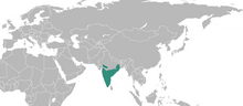 Chrysochroa ocellata tarqatish map.png