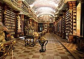 Library hall of the Clementinum in Prague (the Czech Republic), built 1722