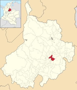 Location of the municipality and town of San Gil in the Santander Department of Colombia.