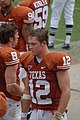 Colt McCoy on the sidelines