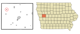 Crawford County Iowa Incorporated and Unincorporated areas Ricketts Highlighted.svg