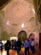 Cúpula nervada de estilo mudéjar de una de las capillas del real monasterio-palacio de Las Claras, en Tordesillas (Valladolid, España)