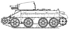 Чертеж танка Д-38