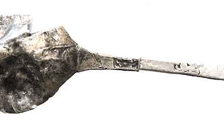 Hallmark on an English silver spoon, dated to the Medieval period