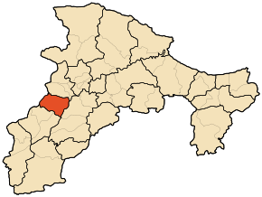 Localizarea districtului în cadrul provinciei