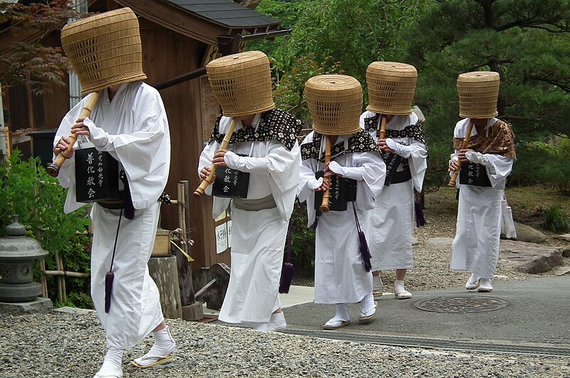 File:Daikokuji-Sasayama Komusō Shakuhachi 大国寺（篠山市）丹波茶祭り 虚無僧 DSCF1443.jpg