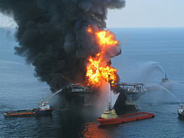 Deepwater Horizon offshore drilling unit on fire 2010.jpg