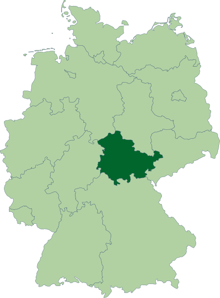 صورة:Deutschland Lage von Thüringen.svg