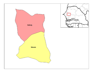 Arrondissements of Diourbel Diourbel arrondissements.png