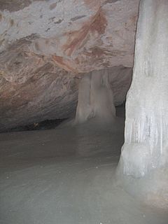 Dobšiná Ice Cave UNESCO World Heritage Site in Rožňava District, Slovakia