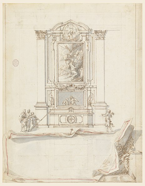 File:Drawing, Design for an Altar- Elevation, with Trompe l'Oeil Plan Below, 1750–75 (CH 18109621).jpg