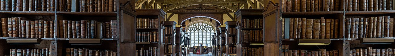 Duke Humfrey's Library, Oxford. Featured in several films, including 'Harry Potter' series