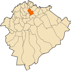 Localização da cidade dentro da província de Tiaret